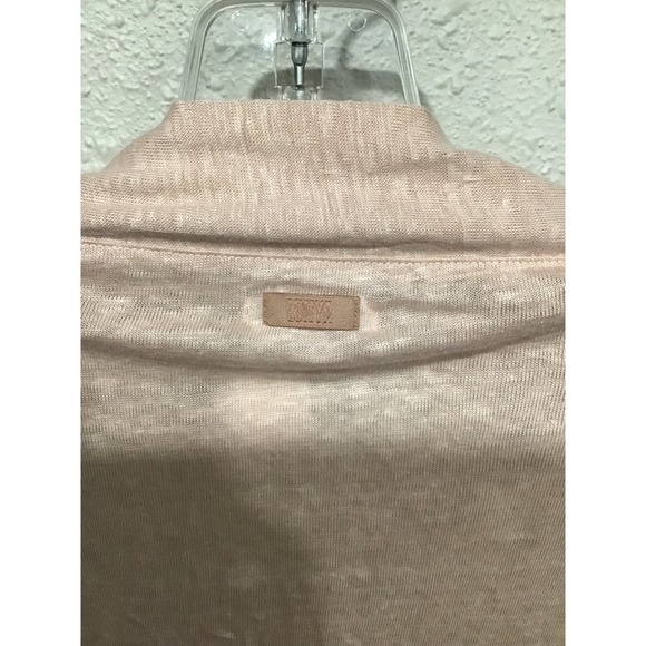 Lunya Linen Knit Dusty Rose Cardigan Open Front OS Lightweight Minimalist Cozy - Picture 10 of 11